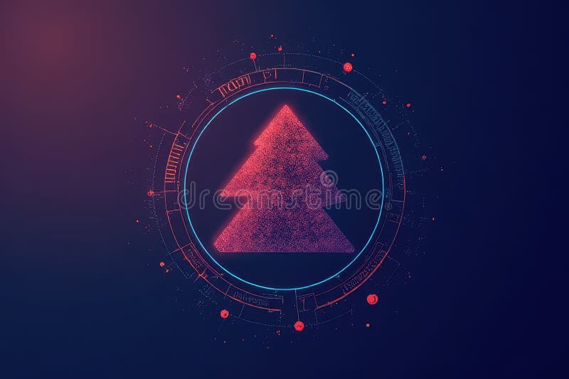 Visualizing Redis Hosting through Abstract Tech Ideas stock illustration