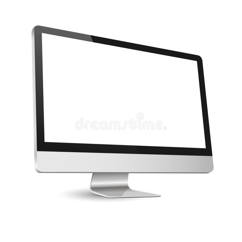 Visualizzatore del computer isolato su bianco