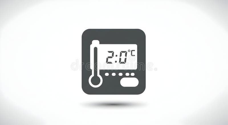 Visualizzazione del termometro digitale Leggere due gradi Celsius illustrazione vettoriale
