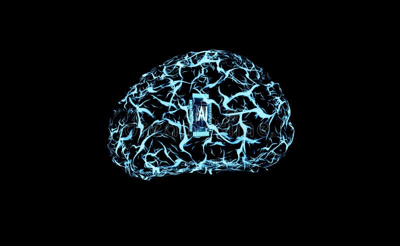 Visualizzazione della rete neurale royalty illustrazione gratis