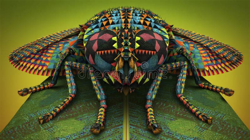 Geometric fly design with colorful triangular shapes. vector illustration