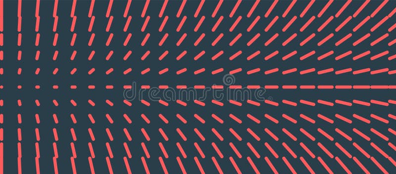 Striking Minimalism Vector Abstract Design Features Transition of Red Particles stock illustration