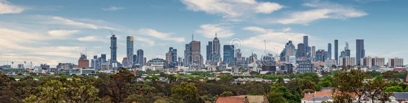 Visão panorâmica da cidade de Melbourne