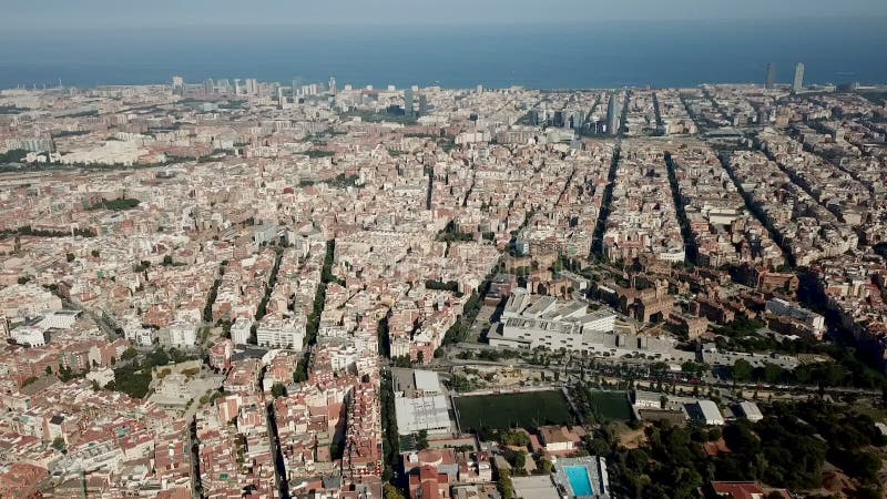 Visão panorâmica dos distritos históricos de barcelona