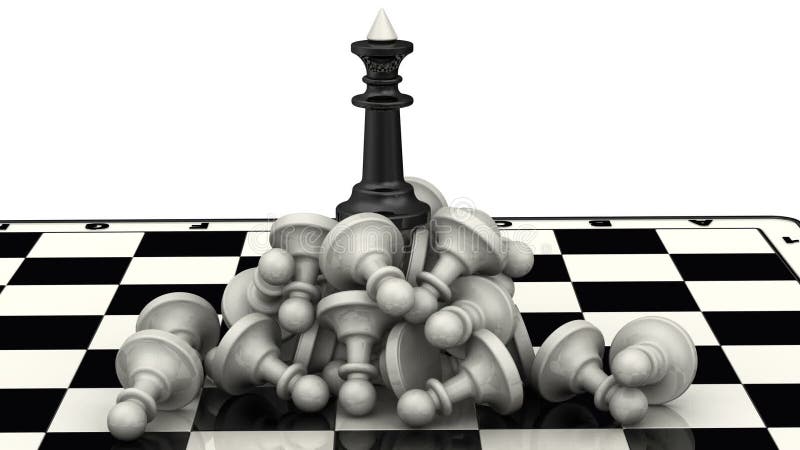 Põe O Rei Sobre Um Tabuleiro De Xadrez, E a Parte De Xadrez Cai Para Baixo  Animação Filme - Vídeo de derrota, inteligência: 62375008