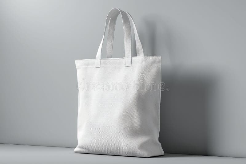Vit topopåse med mjuk textil perfekt för daglig användning och miljövänlig shopping. Dess minimalistiska utformning gör den till royaltyfria foton