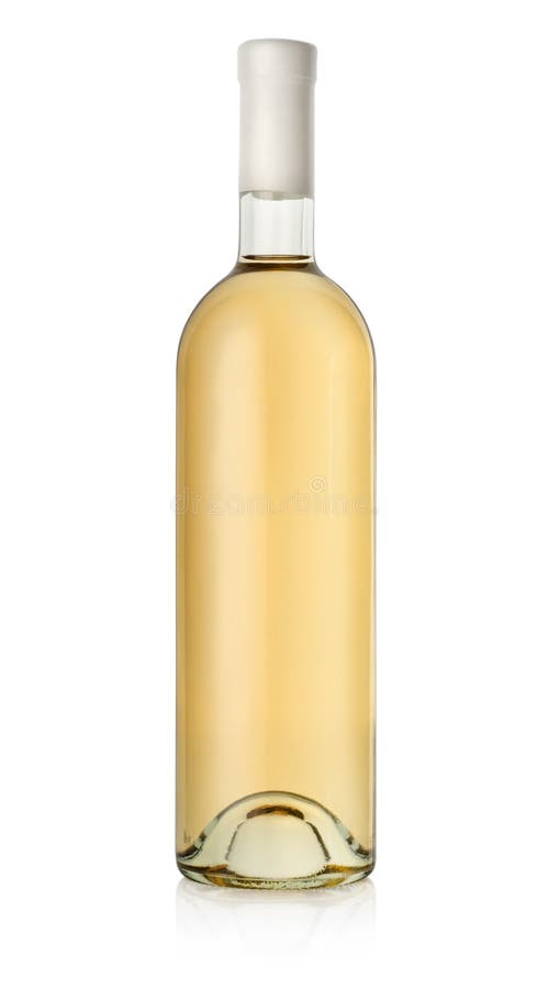 vit wine för flaska arkivbild vit wine för flaska arkivbild