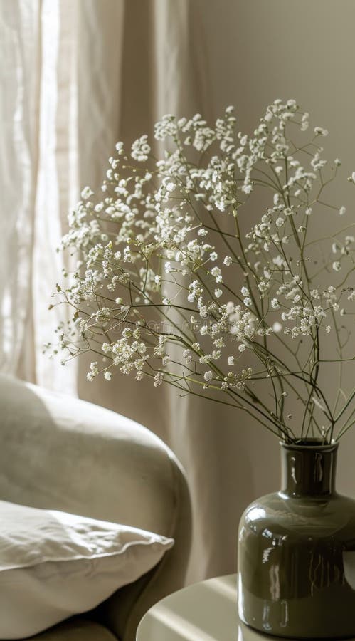 A vase filled with white flowers sits on a table, creating a simple yet elegant display. AI Generative AI generated. A vase filled with white flowers sits on a table, creating a simple yet elegant display. AI Generative AI generated