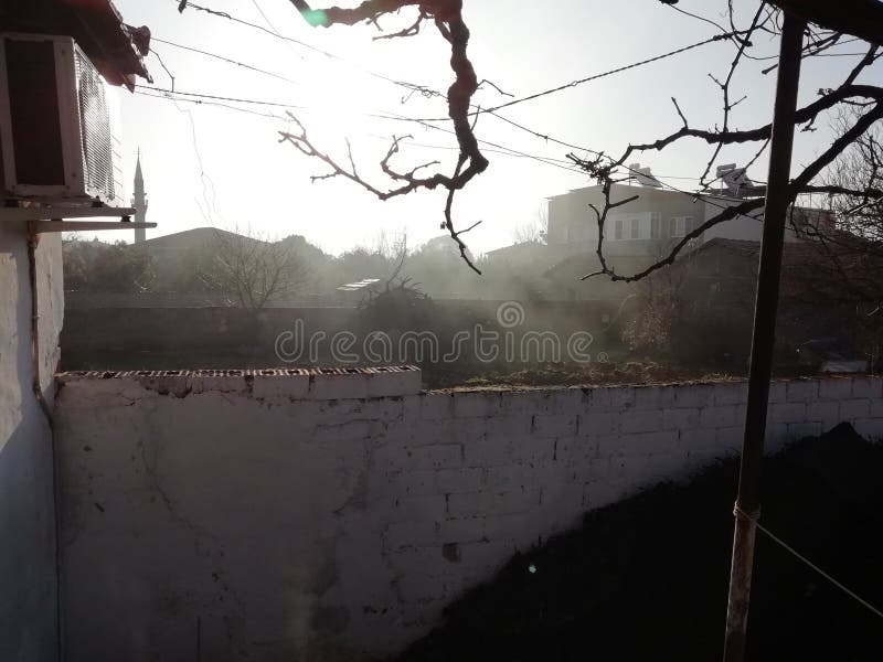 Vita del villaggio al mattino fotografie stock Vita del villaggio al mattino fotografie stock