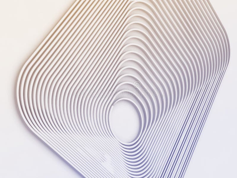 Vita geometriska beståndsdelar för arkitektonisk design, 3D stock illustrationer