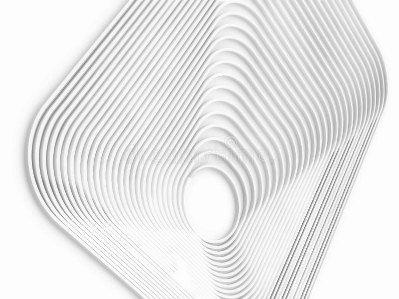 Vita geometriska beståndsdelar för arkitektonisk design, 3D stock illustrationer