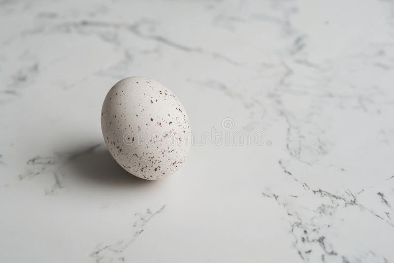 Vita påskägg som ligger på vita marmorbord stock illustrationer