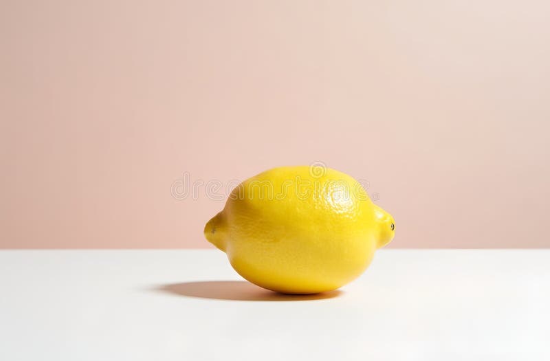 Vita residua con limone su un tavolo bianco illustrazione di stock