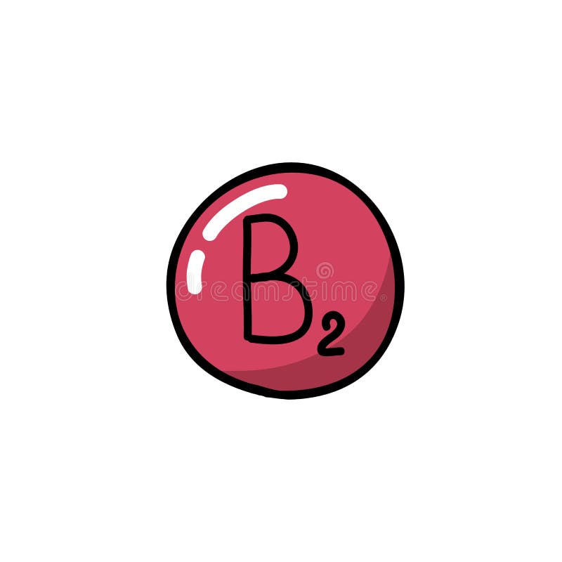 Vitamin b2 doodle icon stock illustration. Illustration of chemistry