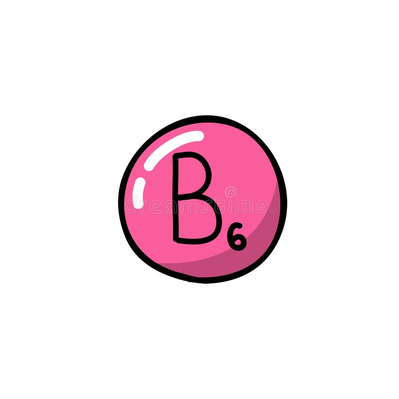 Vitamin b6 doodle icon stock illustration. Illustration of essential 179685667