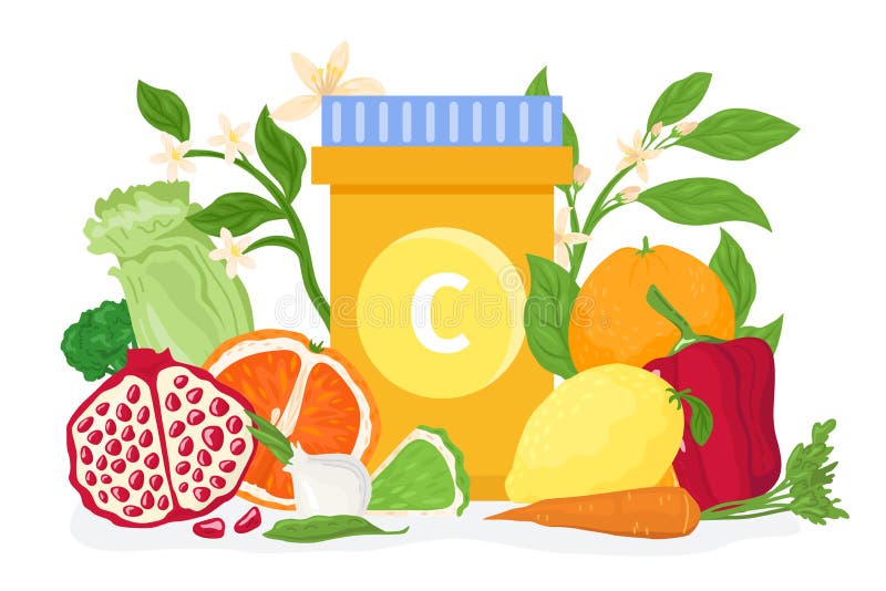 A Female Doctor Who Knows The Effects Of Vitamin C. On A White Background.  Royalty Free SVG, Cliparts, Vectors, and Stock Illustration. Image  170971906.