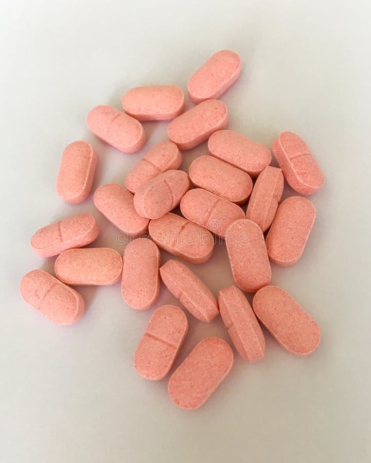 Vitamin C Pill on a White Background Stock Photo Image of drop, white