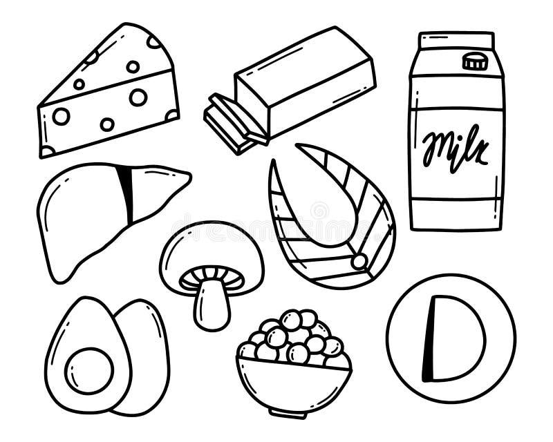 Vitamin D Set Of Foods Containing Vitamin D Food Rich In Vitamin D Stock Illustration vitamin-d-set-of-foods-containing-vitamin-d-food-rich-in-vitamin-d-stock-illustration
