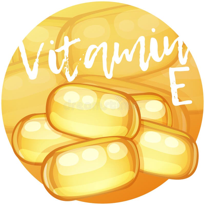 Vitamin E Capsules Illustration Stock Vector Illustration Of Healthy Care 144822577