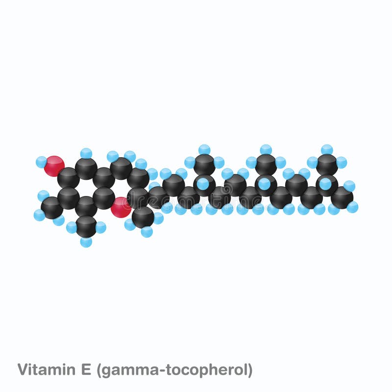Vitamin E (gammatocopherol) Sphere Stock Vector Illustration of
