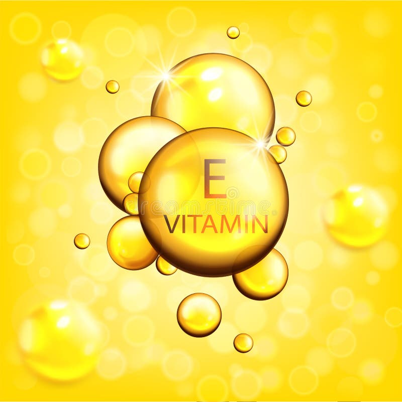 Vitamin E Icon , Bubbles Vector Illustration Stock Vector ...