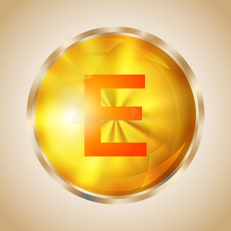 Vitamin E icon stock vector. Illustration of icon, chemistry - 85025217