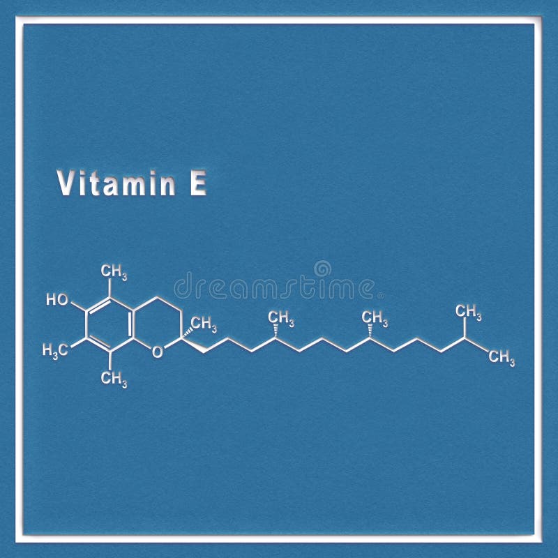 Vitamin E, Structural Chemical Formula Stock Image Image of antioxidant, research 261391669