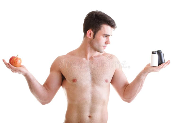A vitamina ou a tabuleta do arrasto dos comprimidos encaixotam o homem dos suplementos isolado fotos de stock royalty free A vitamina ou a tabuleta do arrasto dos comprimidos encaixotam o homem dos suplementos isolado fotos de stock royalty free