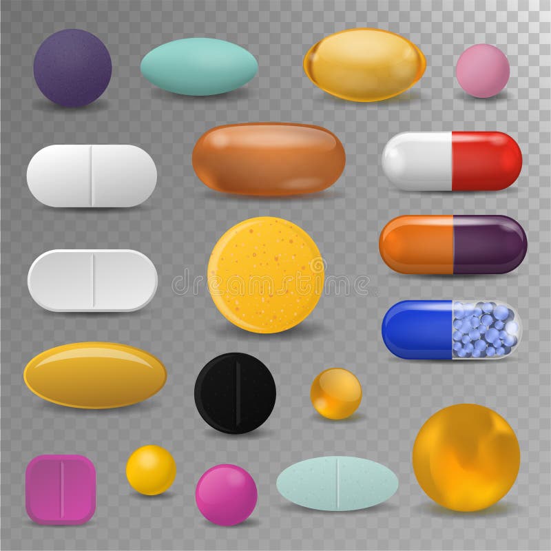 Vitamine médicale réaliste d'étiquettes de habillage transparent de pilules illustration stock Vitamine médicale réaliste d'étiquettes de habillage transparent de pilules illustration stock