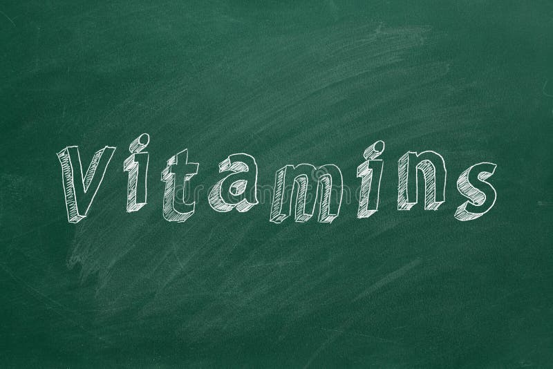 Vitamins stock photo. Image of handwritten, chalkboard 169291780