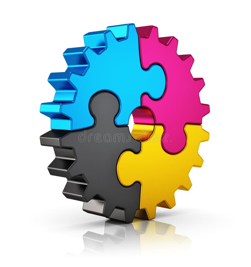 Vitesse de puzzle de CMYK illustration de vecteur Vitesse de puzzle de CMYK illustration de vecteur