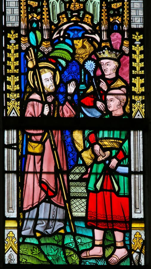 Vitral - St Francis Xavier fotografia de stock royalty free Vitral - St Francis Xavier fotografia de stock royalty free