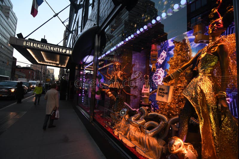 Vitrine de Noël à Bloomingdale's, 59th Street et Lexington Avenue, New York photo stock Vitrine de Noël à Bloomingdale's, 59th Street et Lexington Avenue, New York photo stock