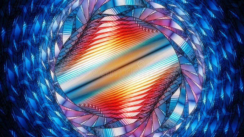 Vitrină colorată 8k generată de calculator stock illustration