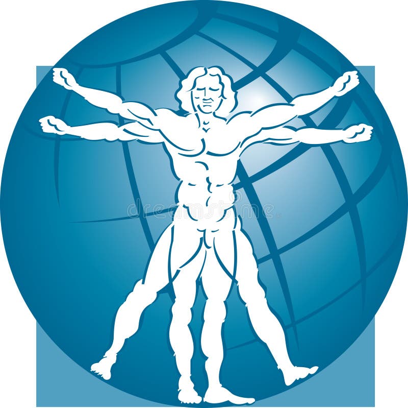 Vitruvian Man Model & Globe