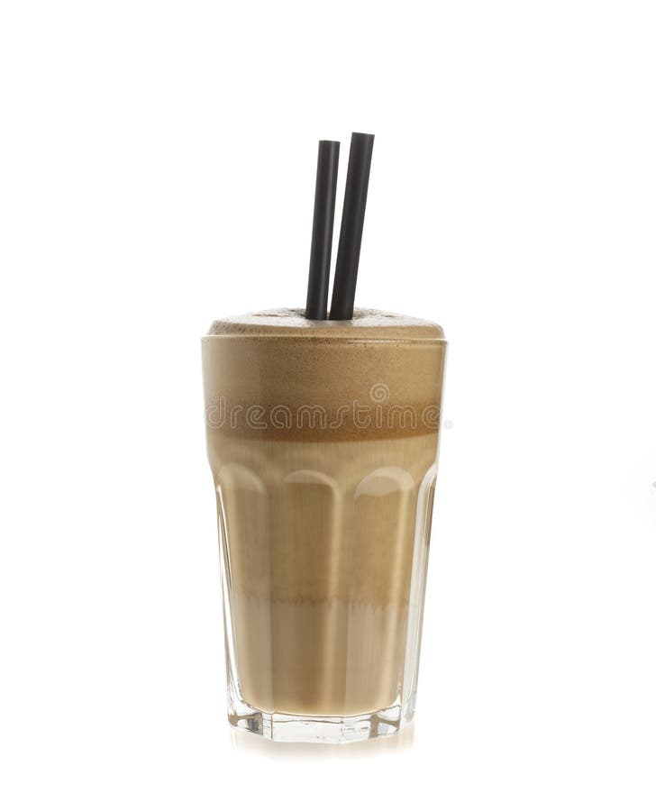 Vitt Frappe kaffe arkivbild Vitt Frappe kaffe arkivbild