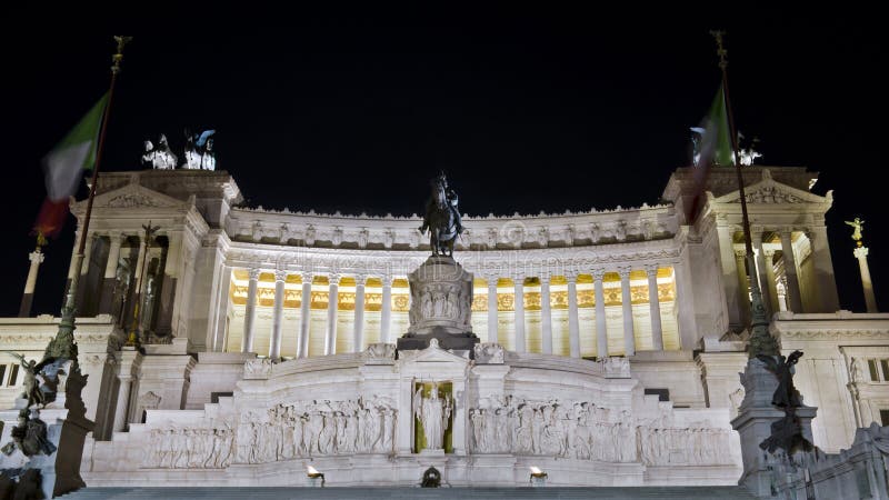Vittoriano alla notte, Roma immagine stock Vittoriano alla notte, Roma immagine stock