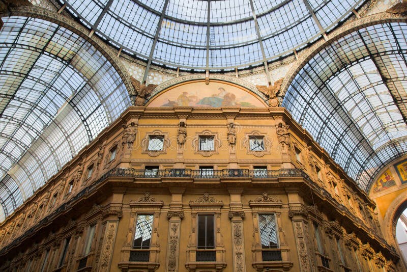 Vittorio Emanuele II Gallery at Piazza del Duomo in Milan. Lombardy, Italy. Vittorio Emanuele II Gallery at Piazza del Duomo in Milan. Lombardy, Italy.