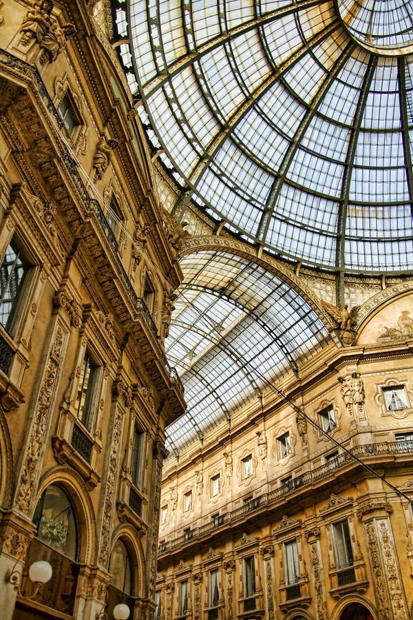 Image of interior of Galleria Vittorio Emanuele II, Milan, Italy. Image of interior of Galleria Vittorio Emanuele II, Milan, Italy