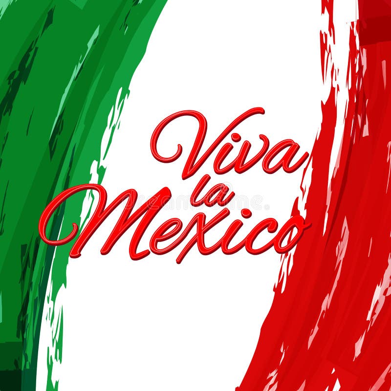 Inscription Viva Mexico Against The Background Of The National Flag Mexiсo  Bright Background On Independence Day Of Mexico Flat Banner On Revolution  Day And Other Holidays Vector Royalty Free SVG Cliparts Vectors