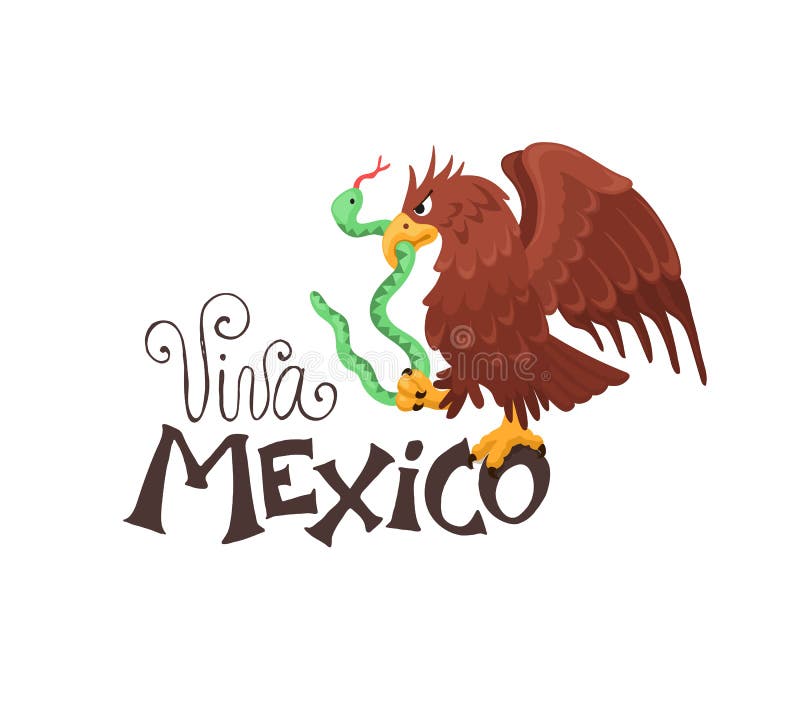 Viva México con el águila ilustración del vector. Ilustración de objetos -  102387359