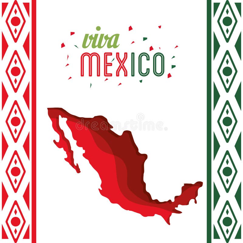 Ústní zkouška mexiko dekorace konfety vektor ilustrace obdélník ohraničující tisknutelnou oblast 10 