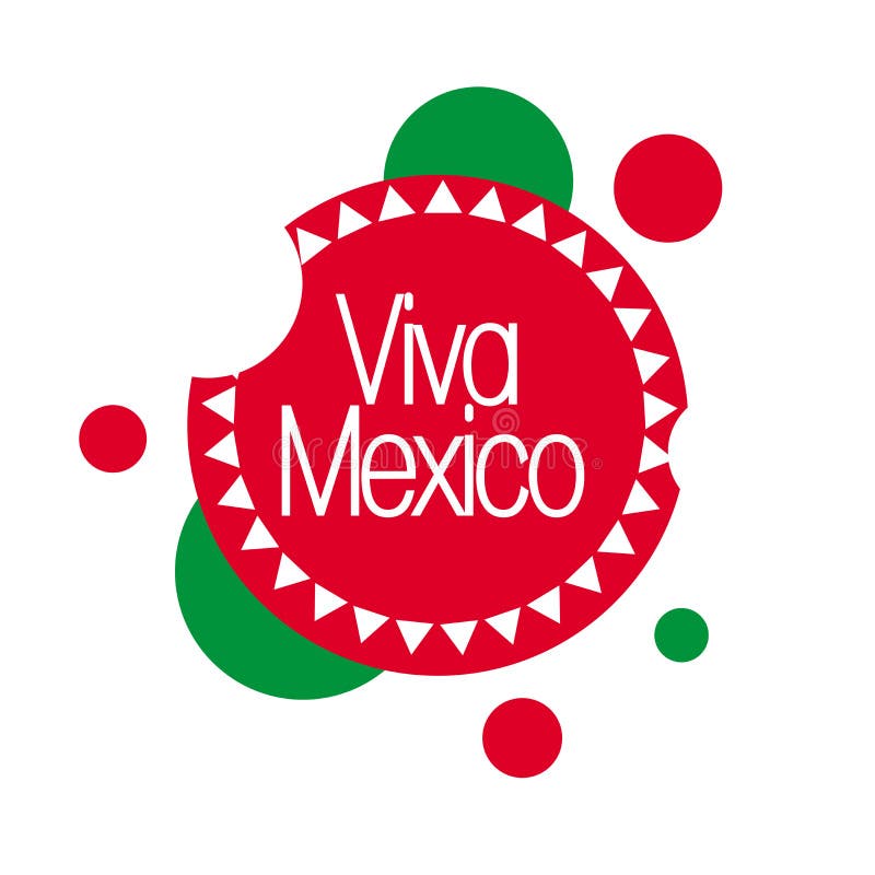 Viva Mexico Lettering Independence Day Mexican Vector National Symbol