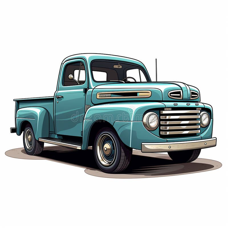 Vivace spirito d'arte pickup illustrazione di stock