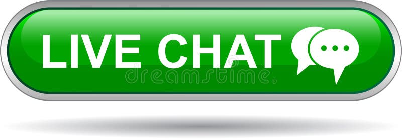 Vector illustration isolated on white background - live chat icon web button green. Vector illustration isolated on white background - live chat icon web button green