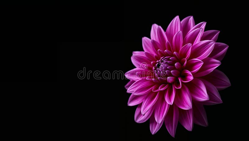 Floral Radiance. A Study in Purple, Texture, and Form Against Dark Contrasts. vector illustration