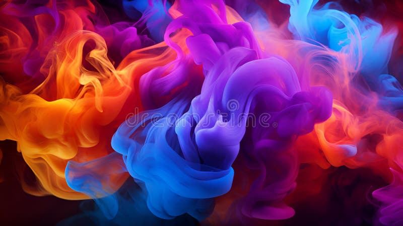 șablon colorat viu pentru fundal fum royalty free illustration