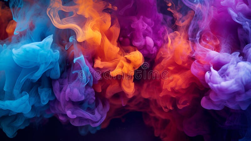șablon colorat viu pentru fundal fum stock illustration