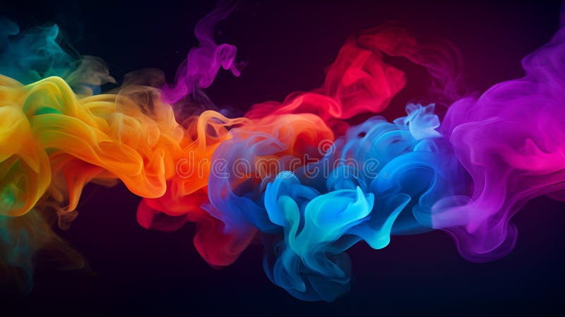 șablon colorat viu pentru fundal fum royalty free illustration
