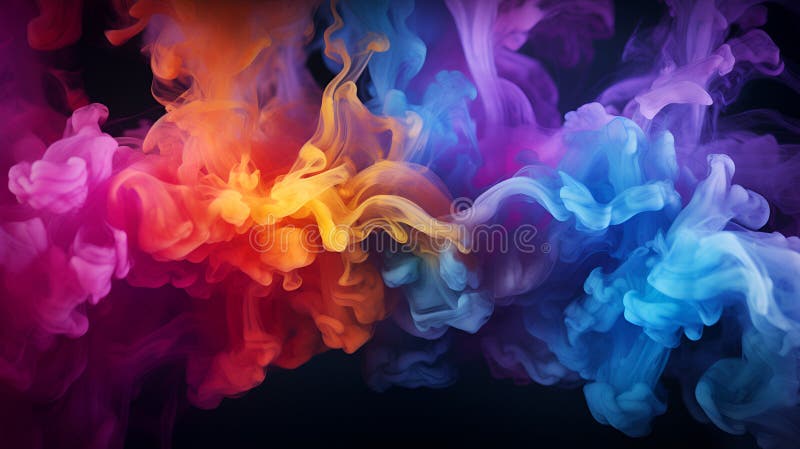 șablon colorat viu pentru fundal fum stock illustration